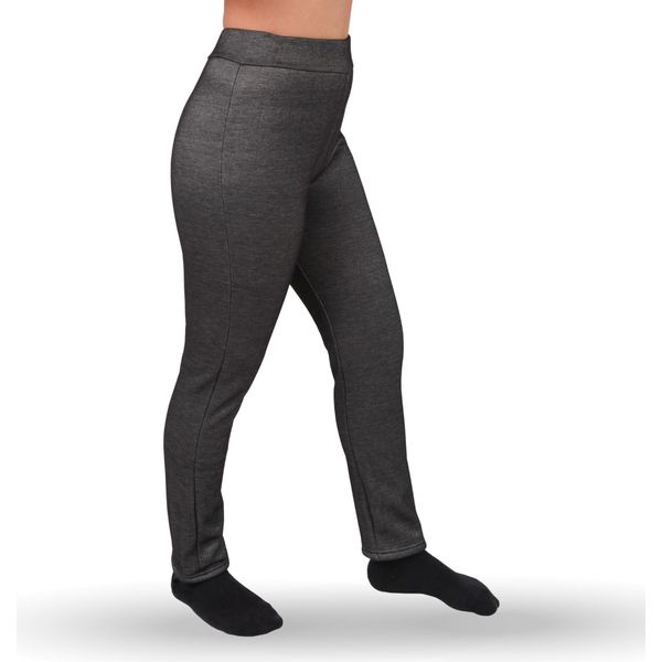 Leggings Termici Da Donna - Foderati A Vita Alta ( Nero - Look Jeans ) Leggings Termici Con Pile Interno - Pantaloni Invernali Caldi, Vita Alta ( M - 40/42 )-image