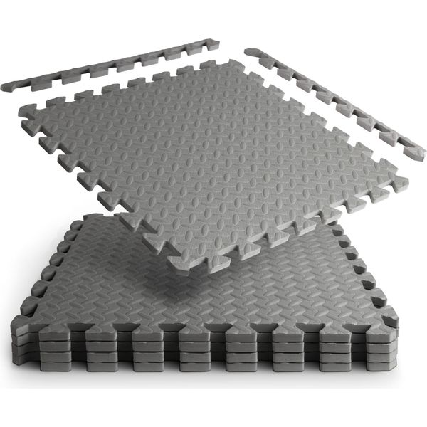 Tappetini Protettivi 52 Cm X 52 Cm - Spessore Extra 1,2 Cm - Set - Tappetino Per Palestra Tappetino Di Protezione Per Pavimenti Tappetino Per Puzzle - Tappetino Sottotappeto Espandibile Modulare E Flessibile-image