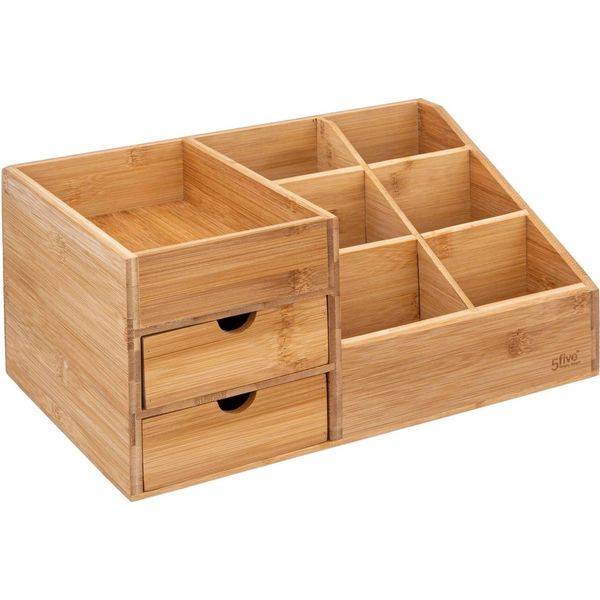 5 Five Simply Smart - Organizer 2 Schubladen 6 FäCher Bambus-image