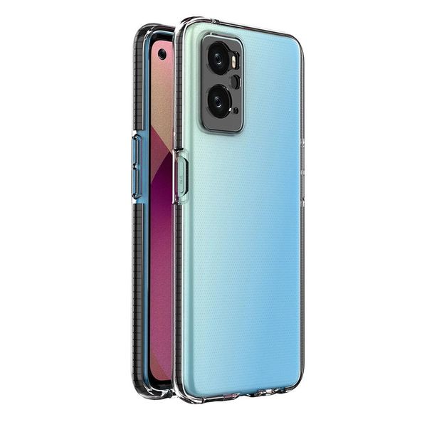 Custodia A Molla Realme 9I, Oppo A36 / A76 / A96 Custodia In Silicone Con Cornice Nera-image