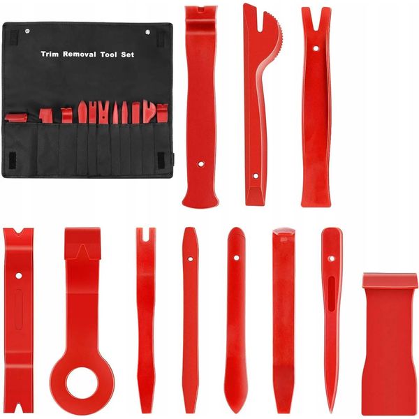 Luxtom | Set Di Cunei Per Rivestimenti, 11 Pezzi, Cunei Per Rivestimenti Interni, Rivestimenti Per Porte, Set Di Attrezzi Per Lo Smontaggio Dell'auto-image