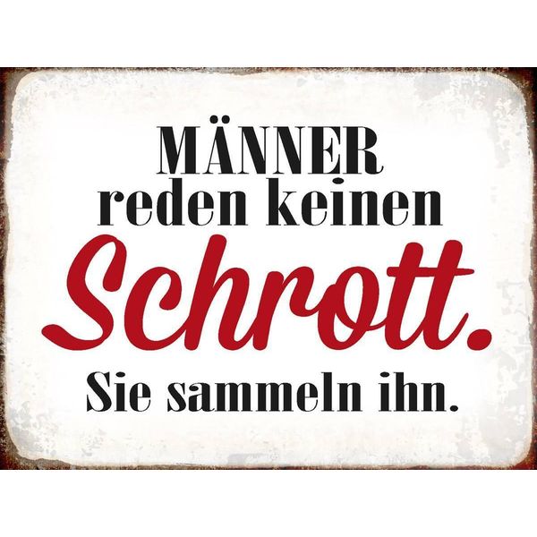 Vianmo Insegna In Legno 30X40 Cm MäNner Reden Keinen Schrott-image