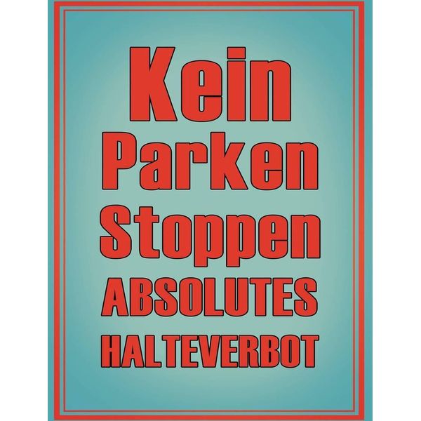 Vianmo Insegna In Legno 40X30 Cm Kein Parken Stoppen Halteverbot-image