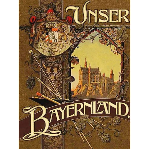 Vianmo Insegna In Legno 40X30 Cm Bayern Schloss Neuschwanstein Schwangau-image