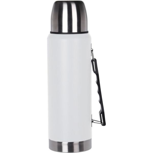 Thermos A Doppia Parete Excellent Houseware, Acciaio Inossidabile, 9,3X30,5, 1000 Ml, Bianco-image