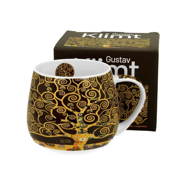 Duo Kaffeebecher Klimt Tree Of Life Aus Porzellan, Becher, Teetasse, Kaffeetasse Mit Henkel 430 Ml-image