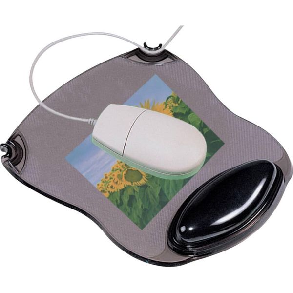 Q-Connect® KF20084 Mousepad Con Cuscinetto In Gel - Grigio-Trasparente-image