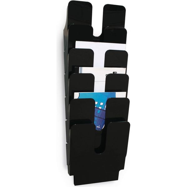 Durable Espositore Da Parete Flexiplus 6 A4 Verticale, 6 Pezzi, Nero, 1700008061-image