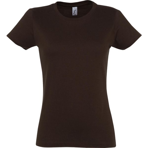 Sols - T-Shirt "Imperial"" Da Donna A Maniche Corte PC291 (L) (Cioccolato)"-image