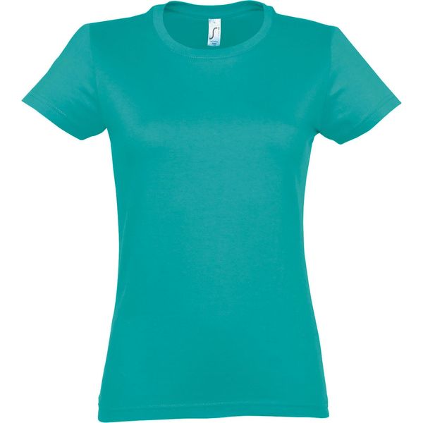 Sols - T-Shirt "Imperial"" Da Donna A Maniche Corte PC291 (M) (Blu Caraibico)"-image