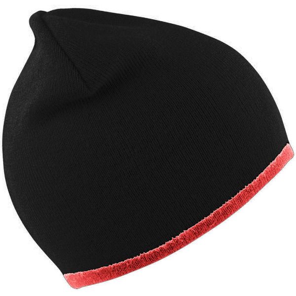 Cappello / Berretto Invernale Unisex Result, Reversibile BC977 (Taglia Unica) (Nero/Rosso)-image