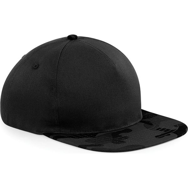 Berretto Da Baseball Beechfield Camouflage Retro Con Motivo Mimetico RW2610 (Taglia Unica) (Nero/Midnight Camo)-image