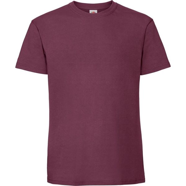 Maglietta Fruit Of The Loom Herren Premium RW5974 (S) (Burgunder)-image