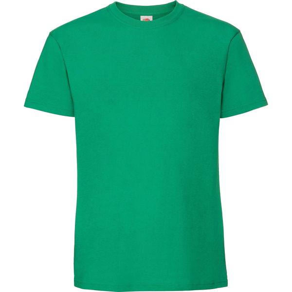 Maglietta Fruit Of The Loom Premium Uomo RW5974 (L) (Verde Kelly)-image