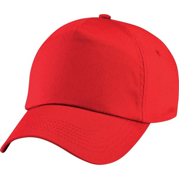 Berretto Da Baseball Beechfield Unisex Junior Original Unicoloured RW217 (Taglia Unica) (Rosso Chiaro)-image