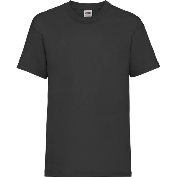 Maglietta Fruit Of The Loom Per Bambini, Manica Corta BC329 (5-6 Anni (116)) (Nero)-image