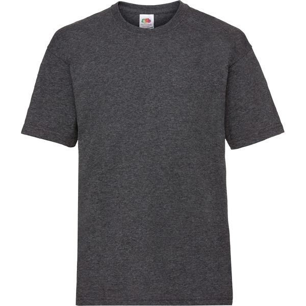 Maglietta Fruit Of The Loom Per Bambini, Manica Corta BC329 (3-4 Anni (104)) (Grigio Scuro Screziato)-image