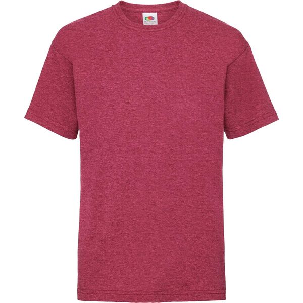 Maglietta Fruit Of The Loom Per Bambini, Manica Corta BC329 (3-4 Anni (104)) (Rosso Vintage Screziato)-image