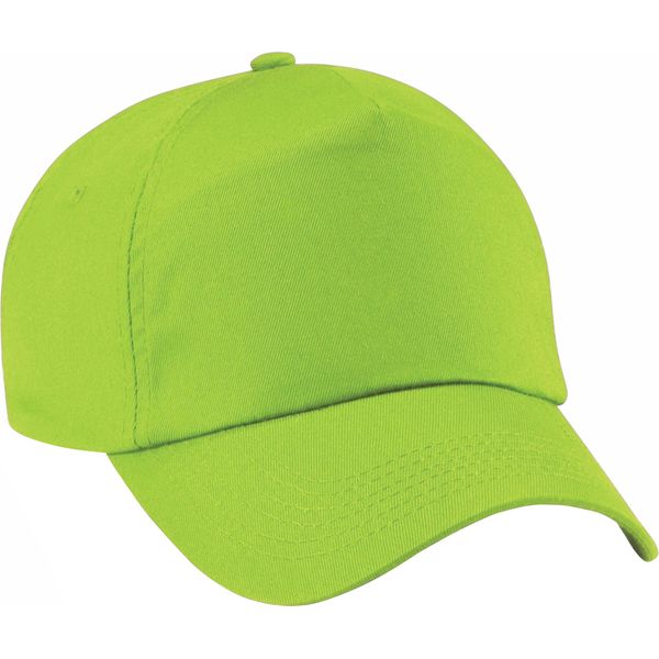 Berretto Da Baseball Beechfield Unisex Original Con 5 Pannelli PC2097 (Taglia Unica) (Verde Lime)-image