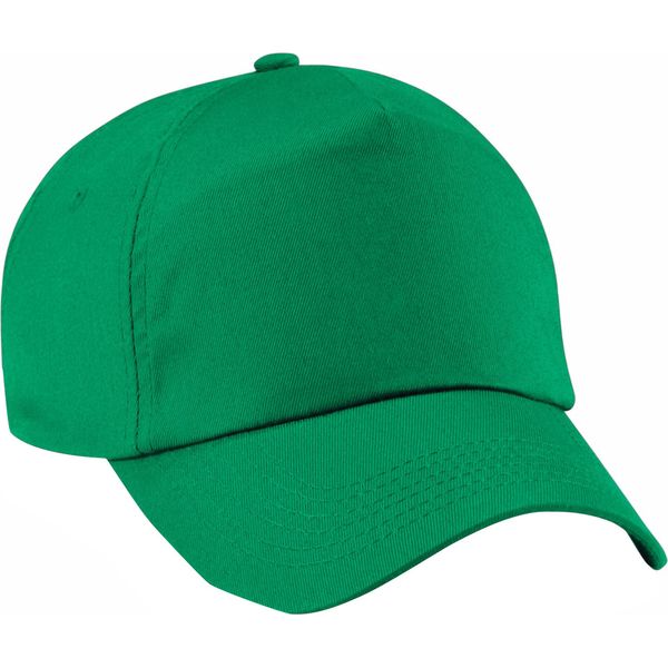 Berretto Da Baseball Beechfield Unisex Original Con 5 Pannelli PC2097 (Taglia Unica) (Verde Kelly)-image