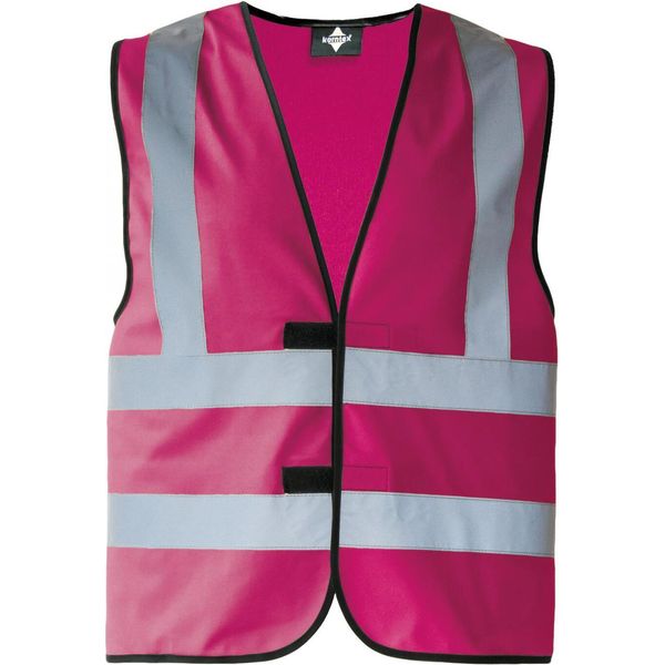 Korntex KX140 | Gilet Ad Alta Visibilità Con Quattro Strisce Riflettenti En Iso 20471 - Colore: Magenta - Taglia: Xl-image