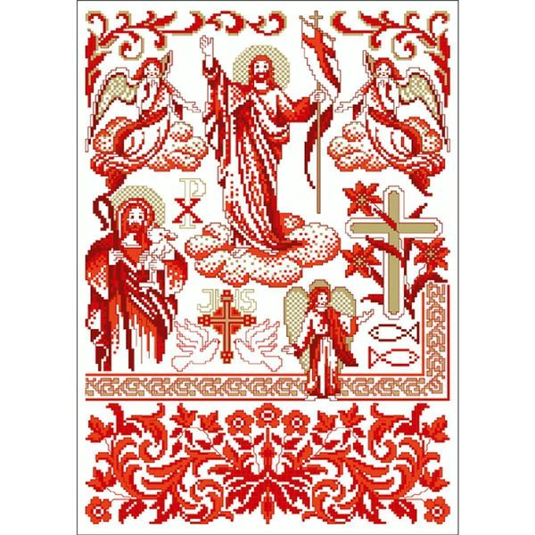Schema A Punto Croce Di Lindner "Resurrezione"", 127"-image