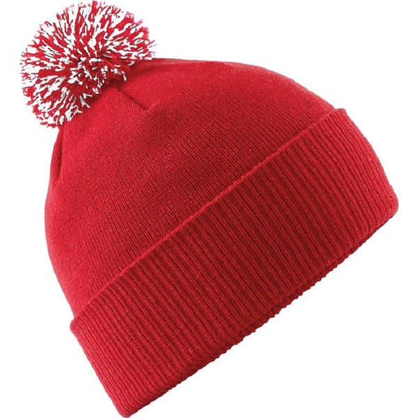 Beechfield - Berretto Da Uomo/Donna Unisex BC4657 (Taglia Unica) (Rosso/Bianco)-image