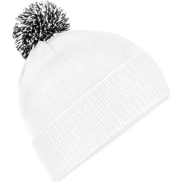 Beechfield - Berretto Da Uomo/Donna Unisex BC4657 (Taglia Unica) (Bianco/Nero)-image
