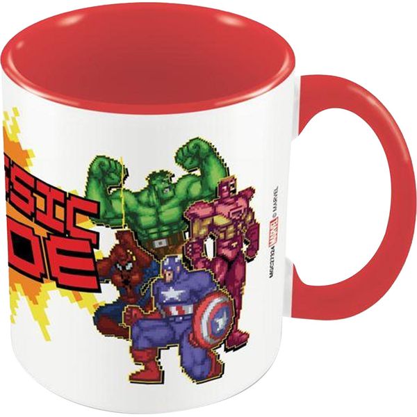 Marvel - Tazza Da Caffè "Classic Mode"", Interno Bicolore PM4781 (Taglia Unica) (Bianco/Rosso)"-image