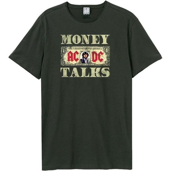 Amplified - Maglietta "Money Talks"" Per Uomo/Donna Unisex GD621 (3XL) (Charcoal)"-image