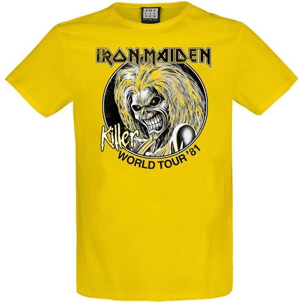 Amplified - Maglietta "Killer World Tour '81"" Per Uomo/Donna Unisex GD667 (Xl) (Giallo)"-image
