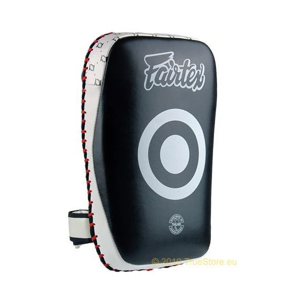 Fairtex Muay Thai Kick Pad - Forma Curva KPLC1 Compact, Nero/Bianco-image