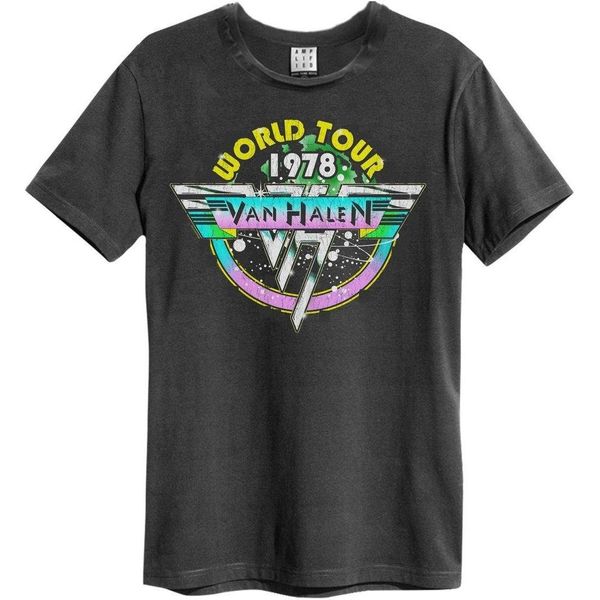 Amplified - Maglietta "World Tour 78"" Per Uomo/Donna Unisex GD775 (Xs) (Charcoal)"-image