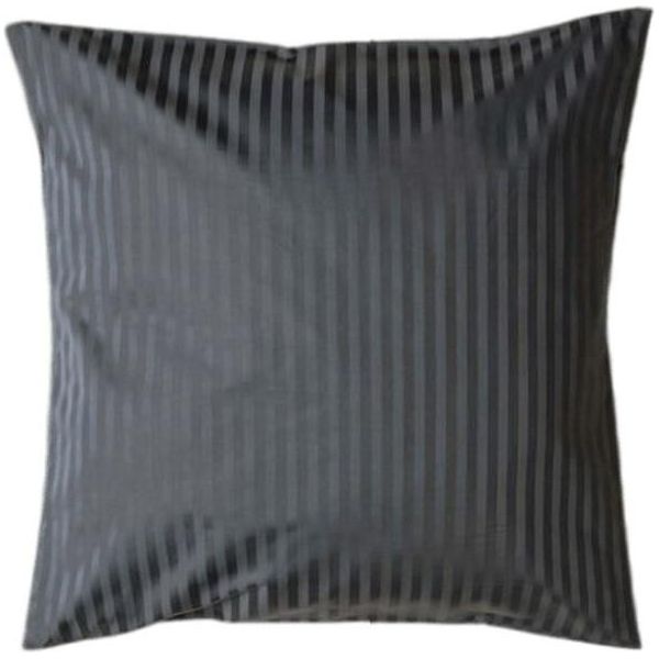 Belledorm - A Righe - Copricuscino "Hotel"" BM446 (66 Cm X 66 Cm) (Carbone)"-image