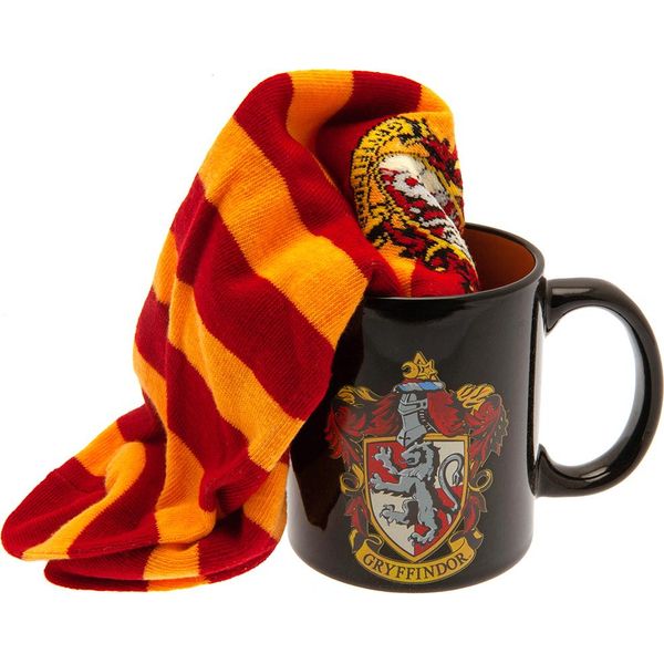 Harry Potter - Set Tazza/Calza "Grifondoro"", Crest TA9987 (Taglia Unica) (Nero/Rosso/Giallo)"-image