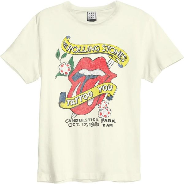 Amplified - Maglietta "Tattoo You"" Per Uomo/Donna Unisex GD373 (Xs) (Bianco Sporco)"-image