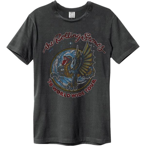 Amplified - Maglietta "World Tour"" Per Uomo/Donna Unisex GD888 (3XL) (Charcoal)"-image