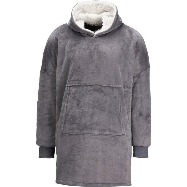 Ribbon - Felpa Con Cappuccio Reversibile Per Uomo/Donna Unisex RW8220 (Taglia Unica) (Grigio)-image
