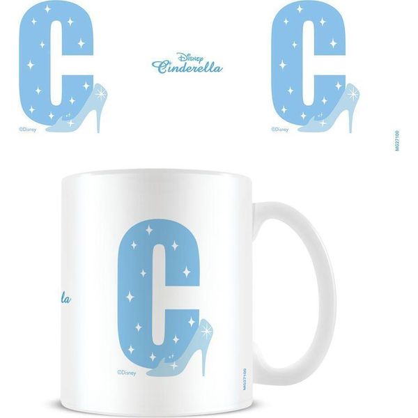 Cenerentola - Tazza Da Caffè "C"", Alfabeto PM4589 (Taglia Unica) (Bianco/Blu)"-image