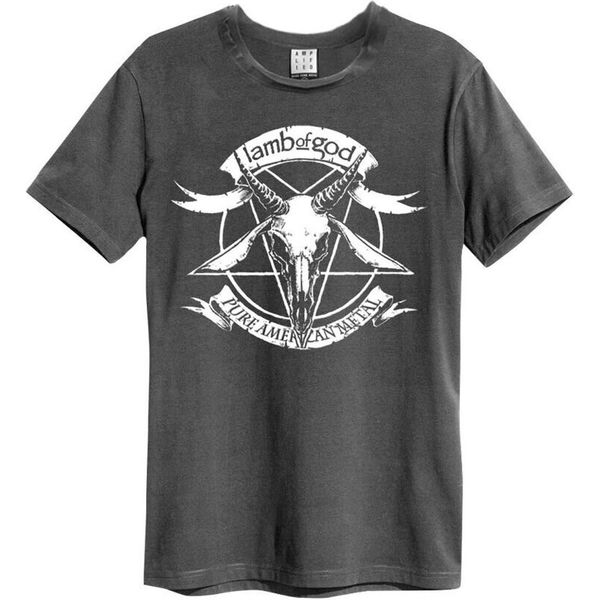 Amplified - Maglietta "Pure American Metal"" Per Bambini/Donne Unisex GD204 (Xs) (Antracite)"-image