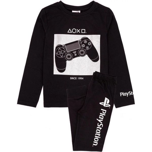 Playstation - Pigiama Bambino Con Pantaloni Lunghi NS6855 (116) (Nero/Bianco)-image