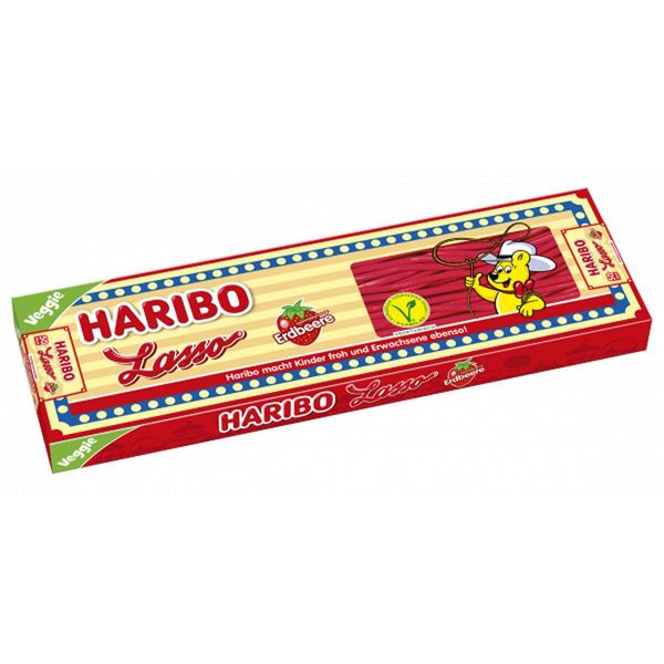 Haribo Lasso Strawberry Ripieno Di Caramelle Vegetariane Al Gusto Di Fragola 3500G-image