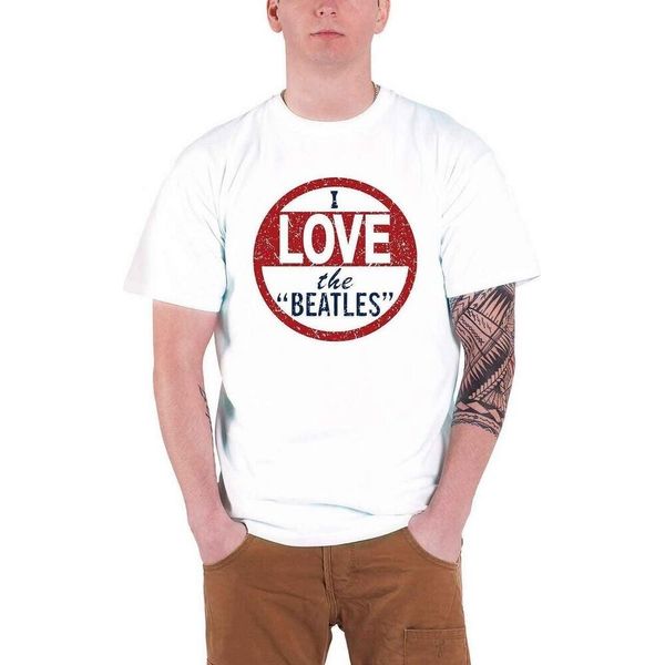 The Beatles - Maglietta "I Love The Beatles"" Per Uomo/Donna Unisex RO2291 (Xl) (Bianco)"-image