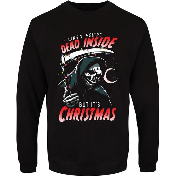 Grindstore - Felpa "When You're Dead Inside But It's Christmas"" Da Uomo GR6842 (M) (Nero)"-image