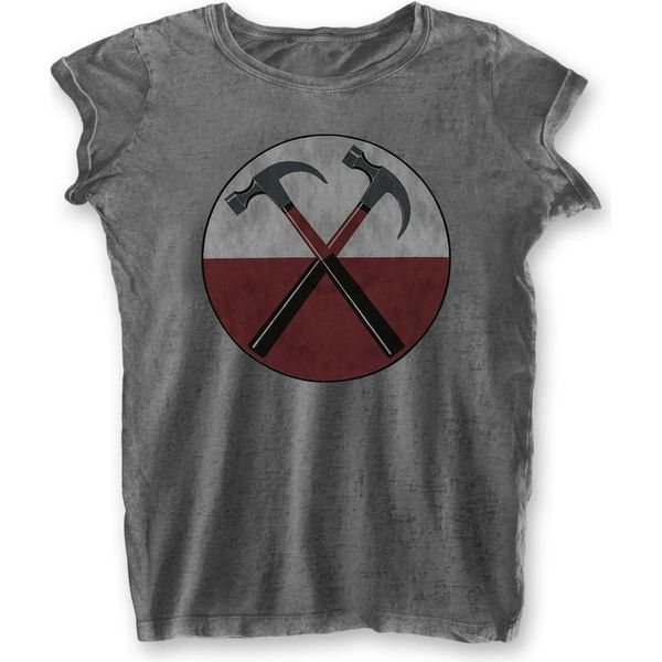 Pink Floyd - Maglietta "The Wall Hammers Burnout"" Donna RO2111 (Xxl) (Antracite)"-image