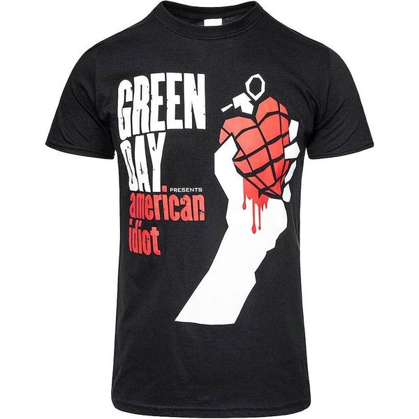 Green Day - Maglietta "American Idiot"" Per Uomo/Donna Unisex RO600 (S) (Nero)"-image