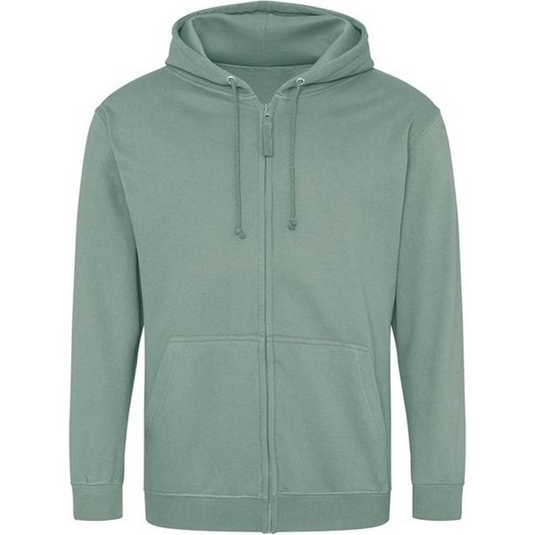 Awdis - Felpa Con Cappuccio E Zip Integrale Da Uomo RW8746 (L) (Verde)-image