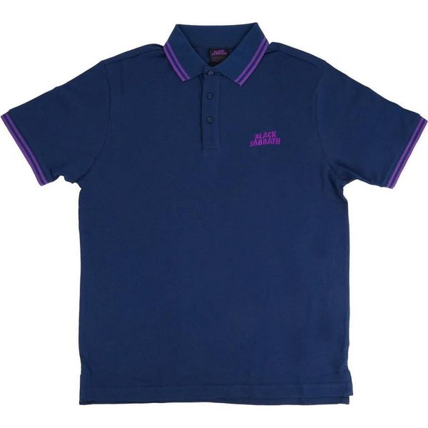 Black Sabbath - Poloshirt Logo FüR Herren/Damen Unisex RO608 (M) (Marineblau)-image