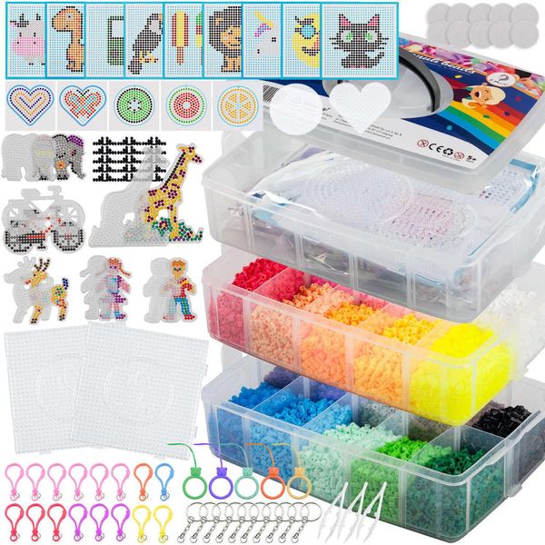 Set Di Perline Stirabili La Manuli Xxl 24000 Perline Stirabili Con Modelli E Sagome + Accessori-image