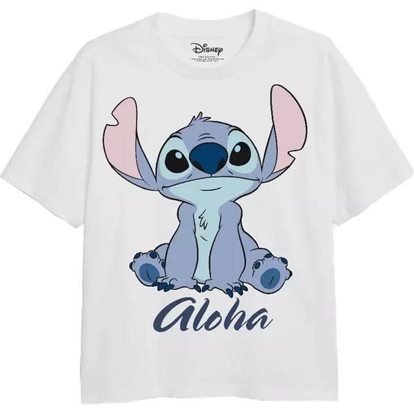 Lilo & Stitch - Maglietta "Aloha"" Per Bambina TV1941 (116) (Bianco)"-image